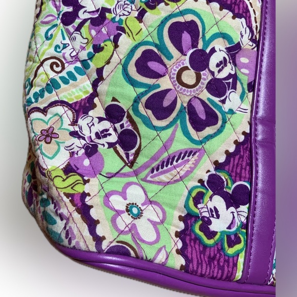Vera Bradley Disney Mickey Tote Plums Up Large - Picture 5 of 11